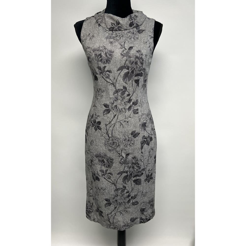 Talbots Wool Blend Dress Classic High Neck Sz 2 Slimming Career Business Preppy‎